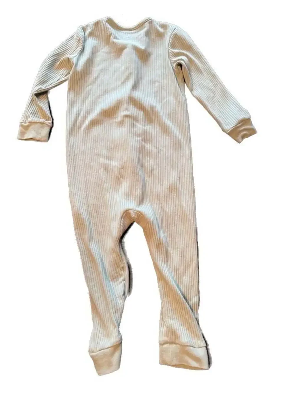 MORI Baby bamboo organic cotton Ribbed Zip Sleepsuit, 18-24 Months, Set of 2